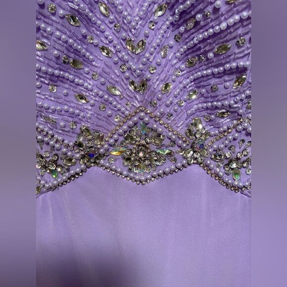 Blush Lavender Sweetheart Neckline Embellished Gown - Picture 10 of 16